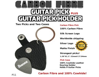 Ibanez Guitar Pick Carbon Fibre and Case p11